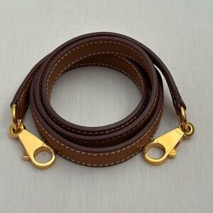 Authentic Hermes Kelly shoulder strap gold Togo